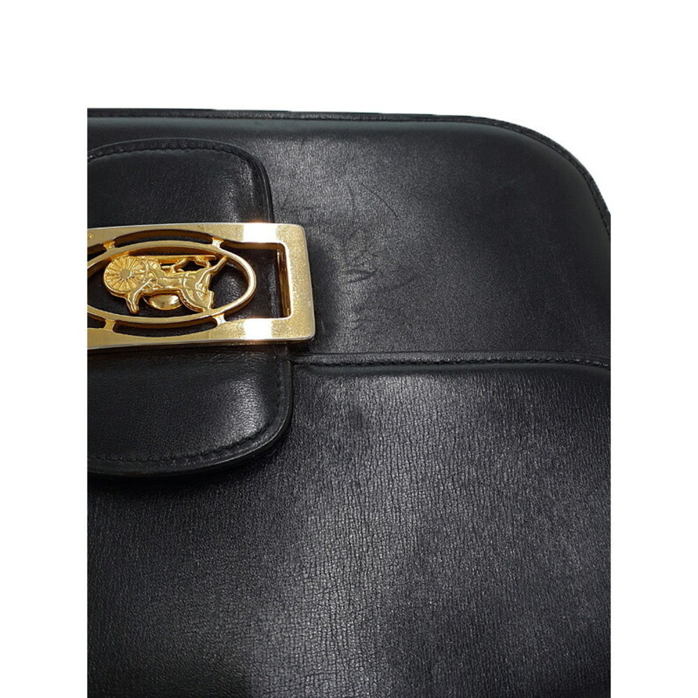 Celine Carriage Buckle Leather Shoulder Bag - Picture 6 of 9